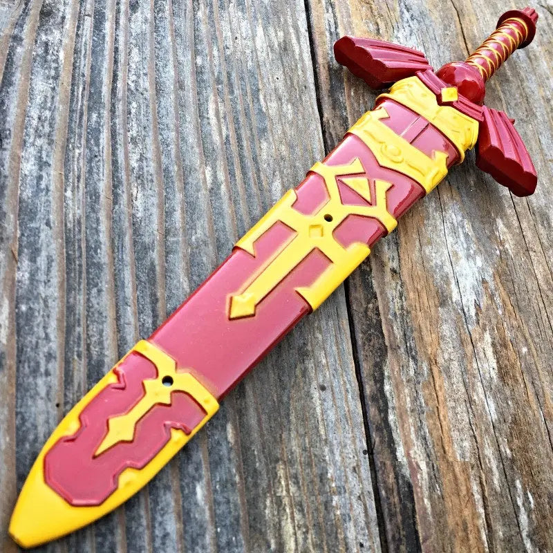 11" Legend of Zelda Hylian Hyrule Ocarina of Time Master Sword Short Dagger RED - Prime Amigo Blades