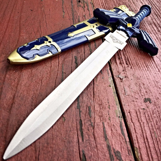 11" Legend of Zelda Hylian Hyrule Ocarina of Time Master Sword Short Dagger Blue