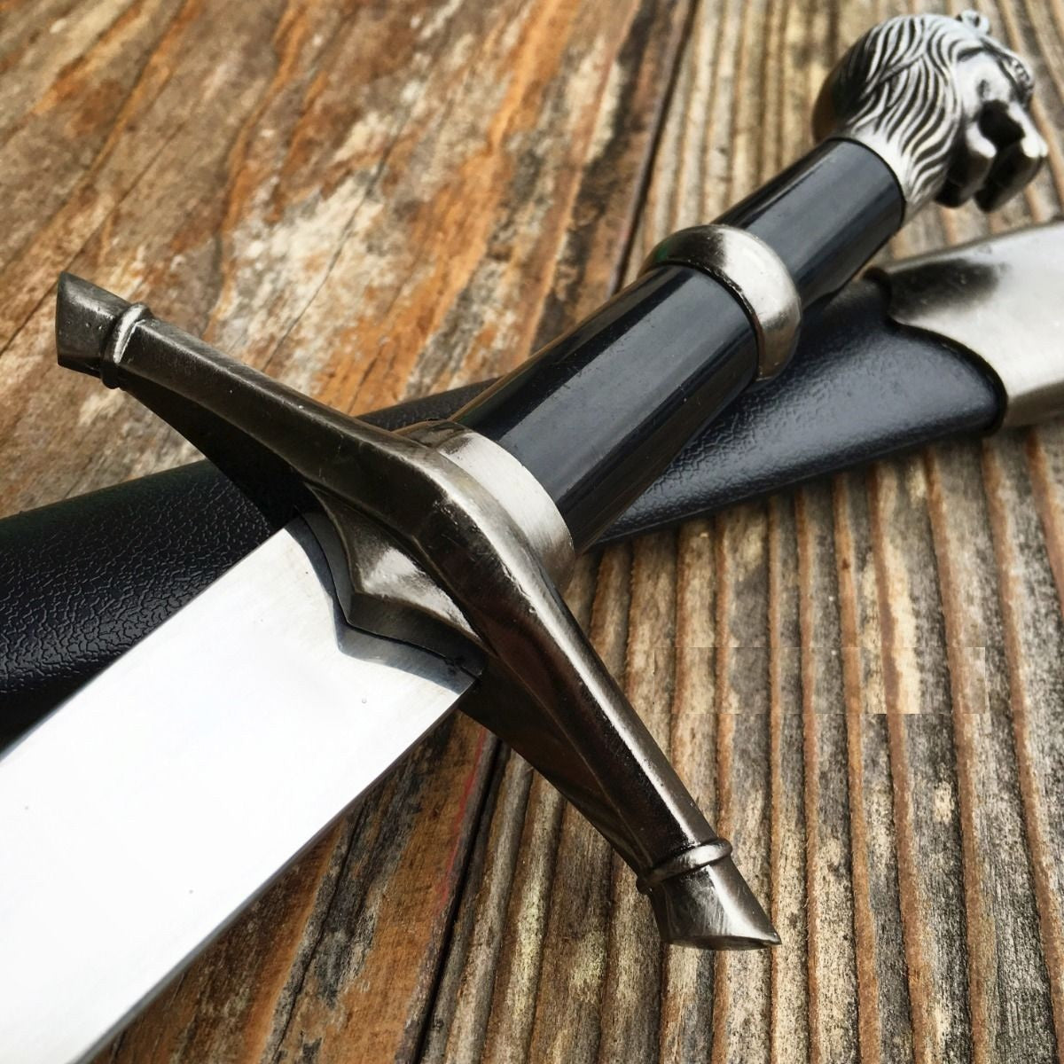 15.5" NARNIA LION'S HEAD MEDIEVAL ORNATE KNIGHT FANTASY DAGGER Sword LARP