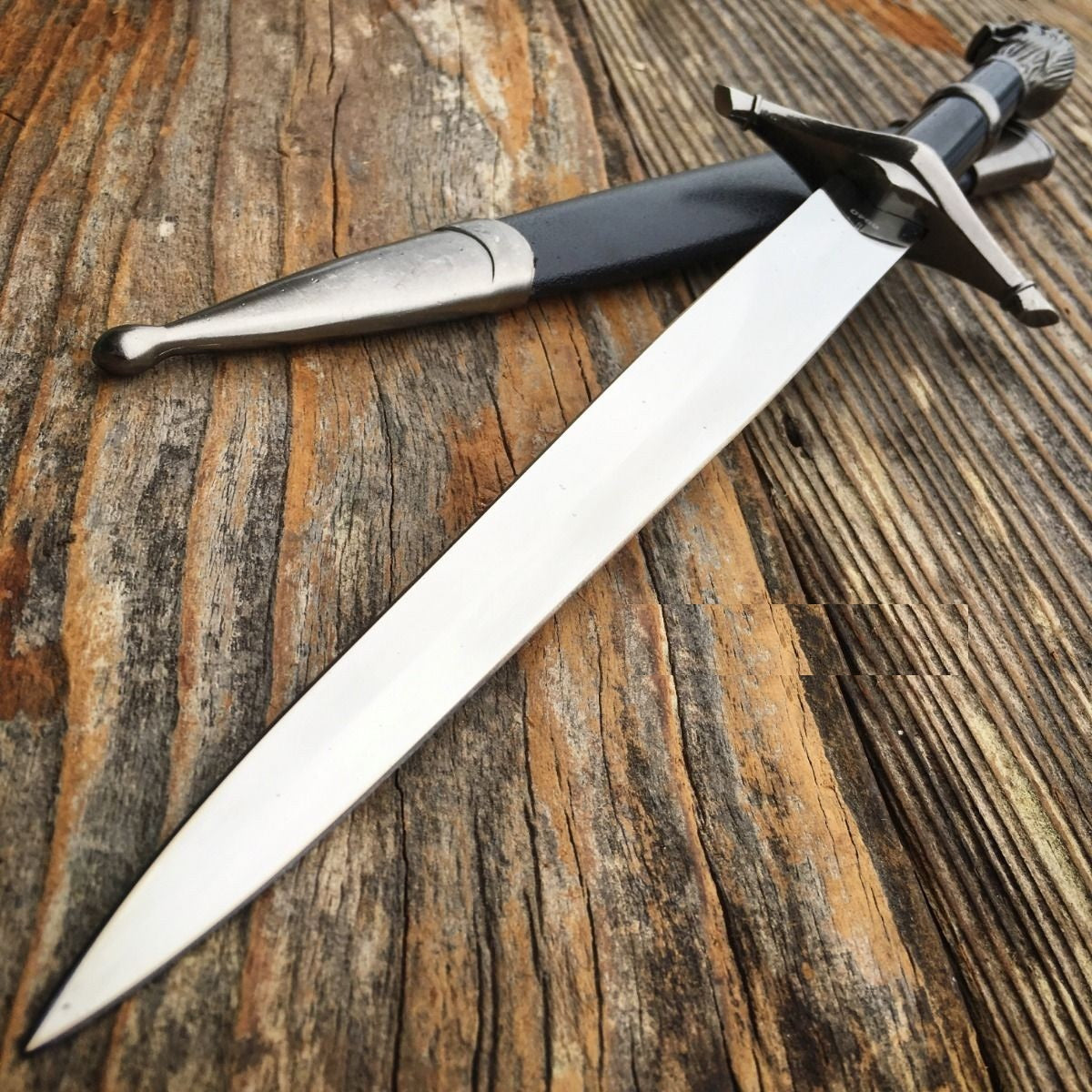 15.5" NARNIA LION'S HEAD MEDIEVAL ORNATE KNIGHT FANTASY DAGGER Sword LARP