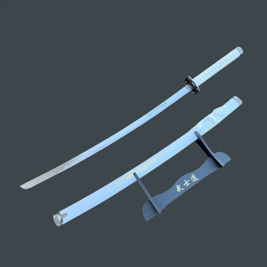 39.5" White Dragon Design Samurai Katana Sword with Display Stand – Carbon Steel Japanese Katana for Collectors - Prime Amigo Blades