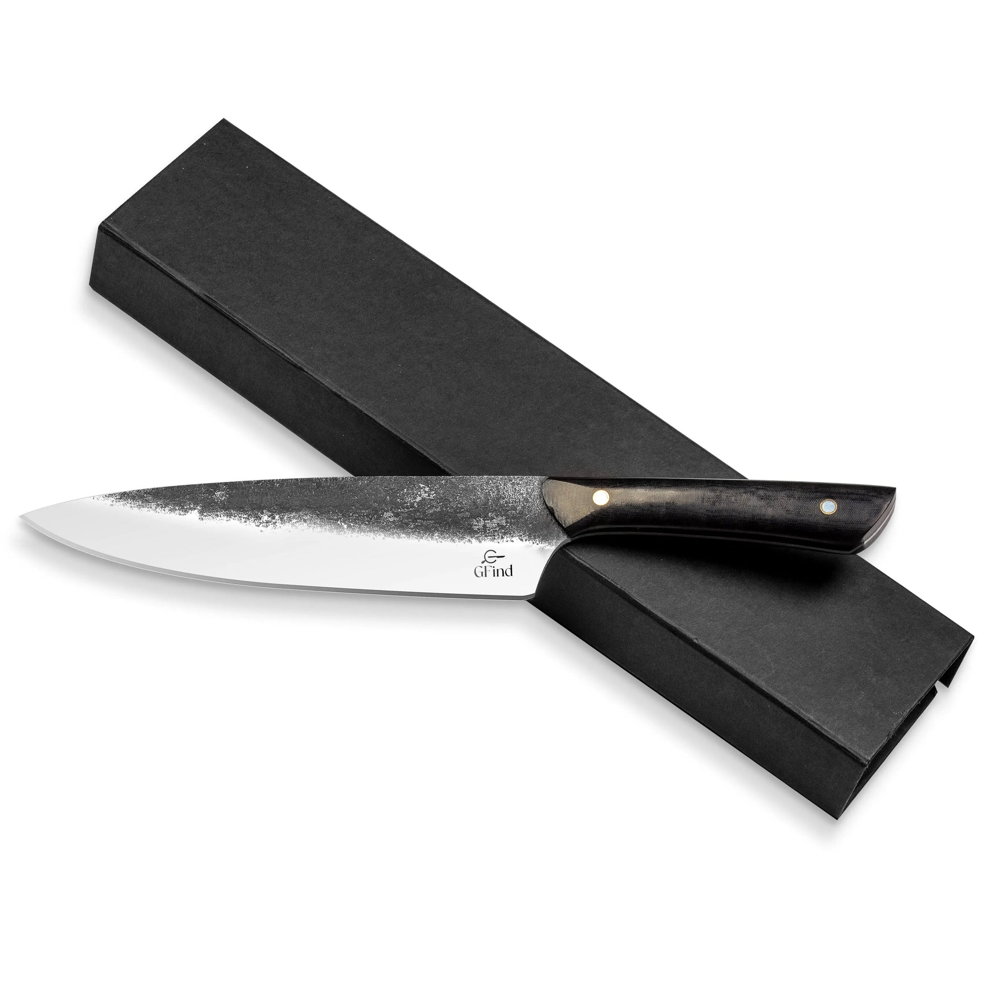 8" Chef Knife Stainless Steel Blade with G10 Micarta Handle Abrasive Finish Professional Kitchen Knife - Prime Amigo Blades