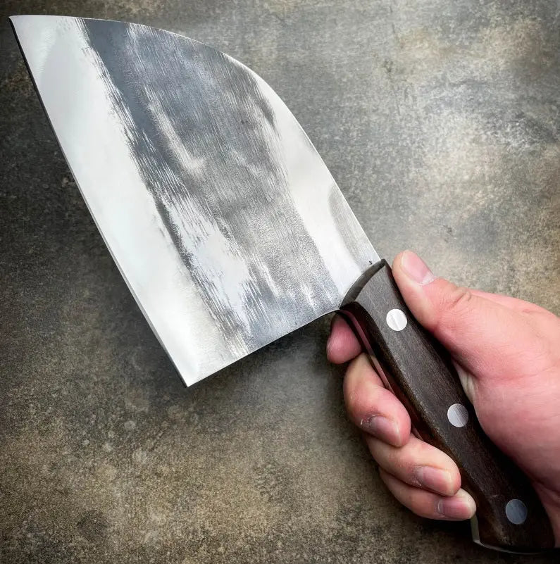 12 Inch Overall Butcher Knife Handmade Forged Kitchen Chef Knives Carbon Steel Butcher Cleaver - Prime Amigo Blades