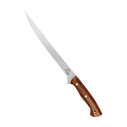 Handcrafted 9" Boning & Fillet Knife Stainless Steel Blade Rosewood Handle Professional Kitchen Knife - Prime Amigo Blades