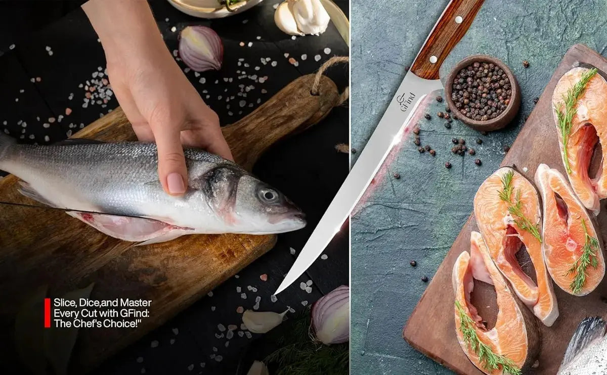 Handcrafted 9" Boning & Fillet Knife Stainless Steel Blade Rosewood Handle Professional Kitchen Knife - Prime Amigo Blades