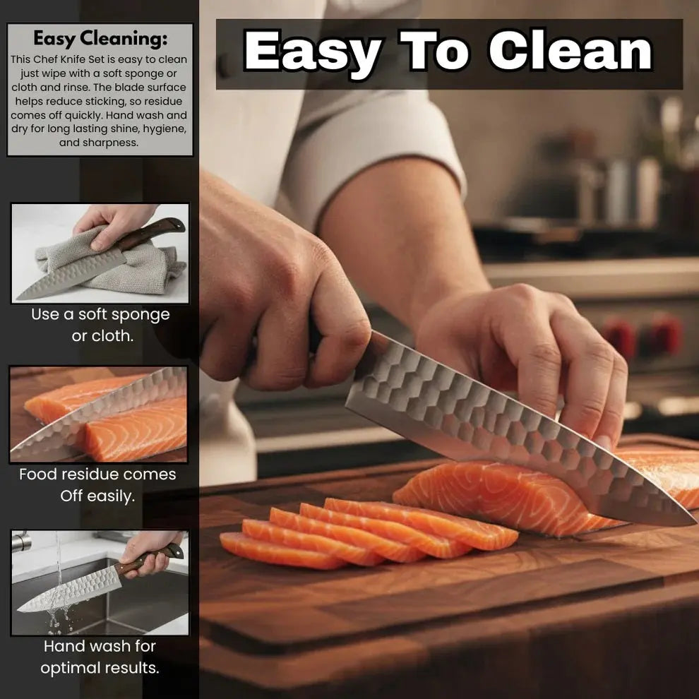 Handmade Kitchen Knife Set 5 PCS Custom Engraved Kitchen Knife Collection High Carbon Steel Blade - Prime Amigo Blades