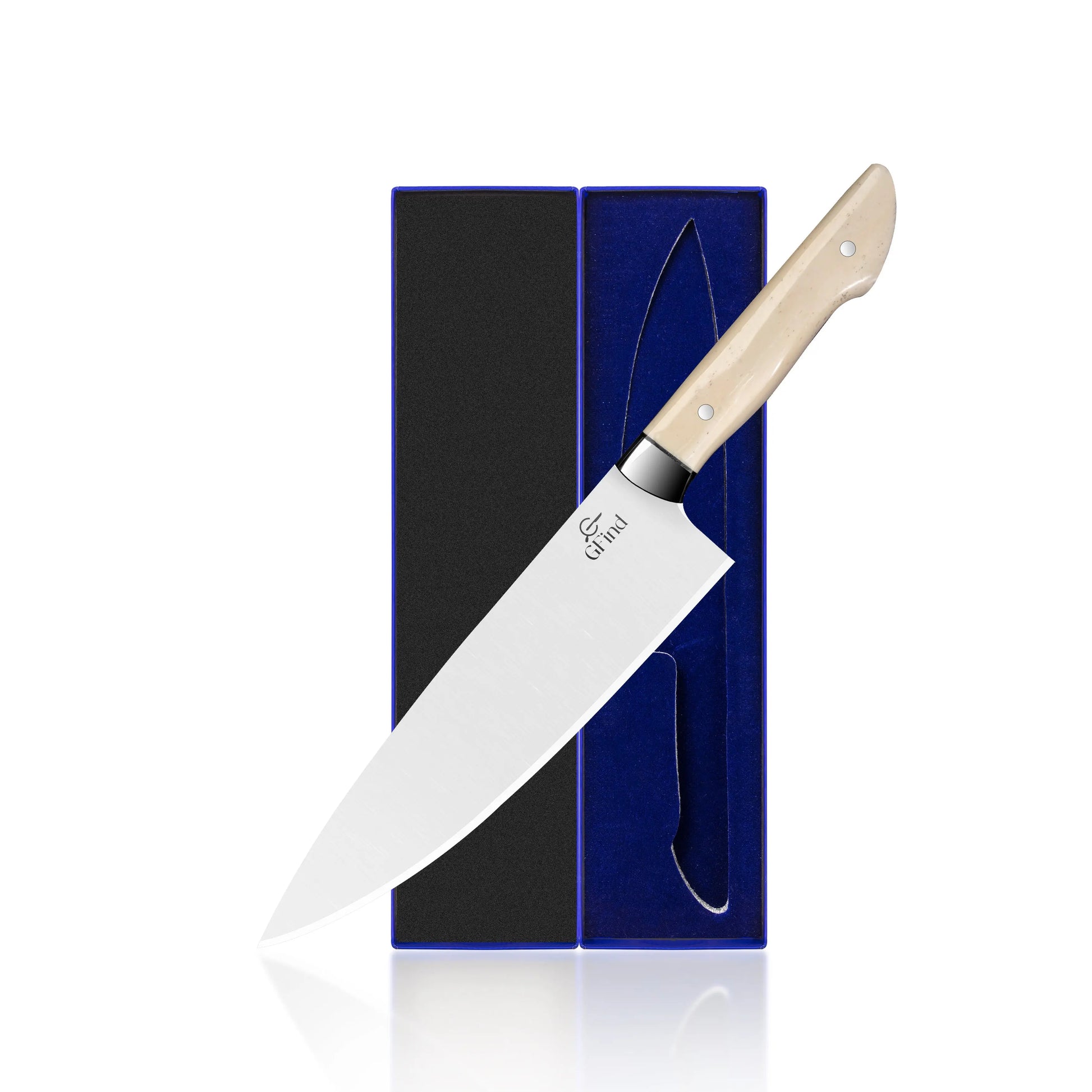 High-Quality 8" Chef Knife Camel Bone Handle Stainless Steel Blade – Precision Cutting Knife - Prime Amigo Blades