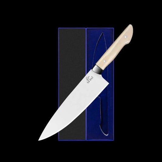 High-Quality 8" Chef Knife Camel Bone Handle Stainless Steel Blade – Precision Cutting Knife - Prime Amigo Blades