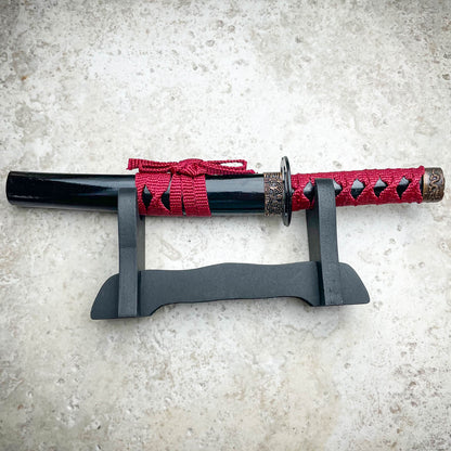 Mini Japanese Samurai Sword Fixed Blade Letter Opener Katana Knife w/ Stand NEW