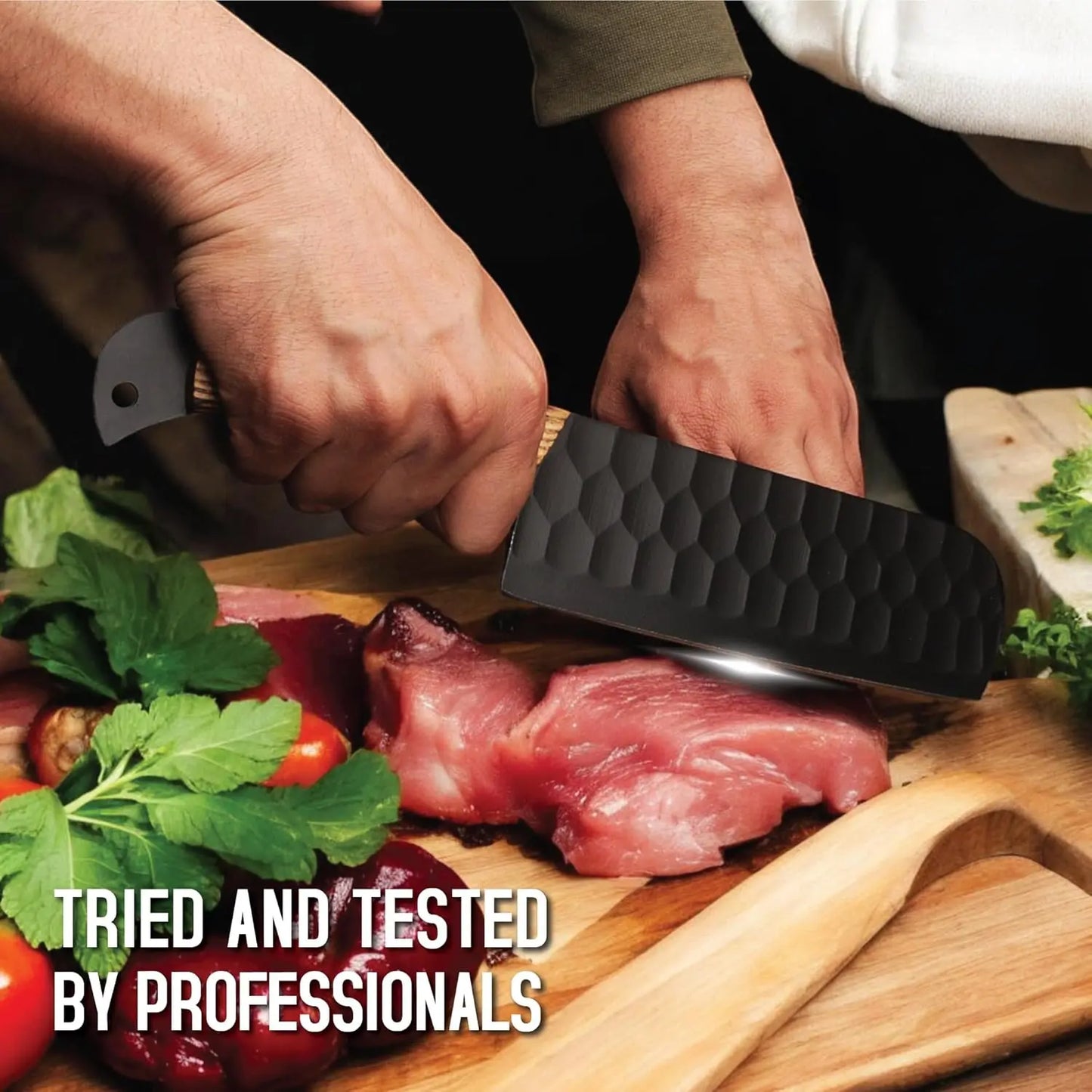 Premium 5 PCS Kitchen Knife Set Handmade High Carbon Steel Chef Knives Custom Engraved Cooking Gift - Prime Amigo Blades