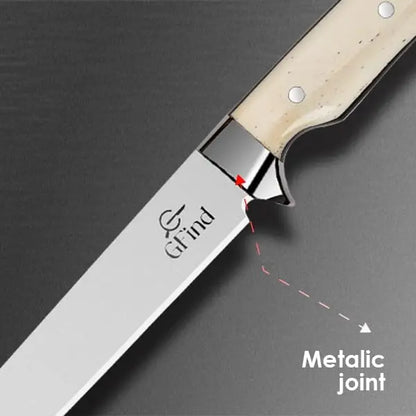 Professional 8" Fillet & Boning Knife Stainless Steel Blade Camel Bone Handle Fishing Kitchen Knife - Prime Amigo Blades