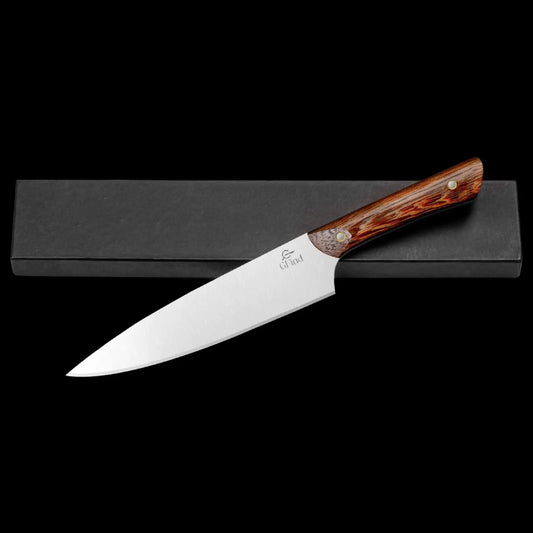 Wenge Wood Handle 8 Inch Chef’s Knife – High-Carbon Stainless Steel Professional Kitchen Knife - Prime Amigo Blades